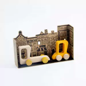 Me&Mine Road Stories Cars mustard - Holzspielzeug Profi
