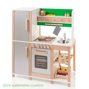SUN Kinderküche in silber-grün (ohne Zubehör) - Holzspielzeug Profi