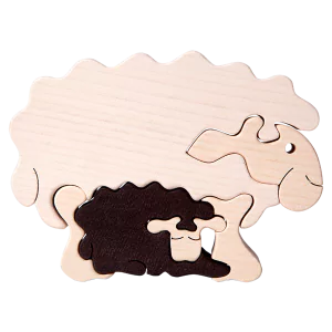 Tedefamily Puzzle Schaf mit Lamm - Holzspielzeug Profi