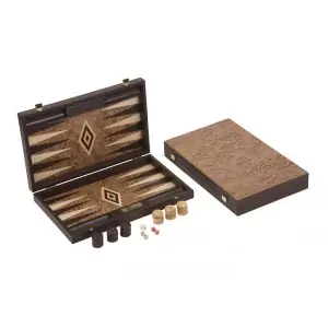 Übergames Backgammon Walnuss robust- Holzspielzeug Profi