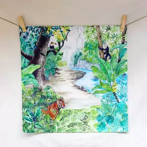 WonderCloths Spieltuch In the Jungle Dschungel maxi - Holzspielzeug Profi