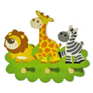 Kindergarderobe Tierspaziergang Wildtiere von Weizenkorn - Holzspielzeug Profi