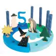 GRIMM´S Geburtstagsring klein in blau-grün, Dekobeispiel - Holzspielzeug Profi