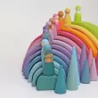 GRIMM´S Regenbogenbande 12 Pastell Freunde: in der Pastell-Welt - Holzspielzeug Profi