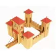 Drewart Ritterburg: Mittelgroßes Schloss mit rotem Dach (neue Version) - Holzspielzeug Profi