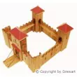 Drewart Ritterburg: großes Schloss mit rotem Dach: von oben - Holzspielzeug Profi