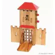 Drewart Großes Schloss: großes Tor mit rotem Dach - Holzspielzeug Profi