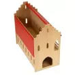 Drewart Kleines Ritterhaus: von oben mit abnehmbaren Dach - Holzspielzeug Profi