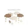 Baby Bello Filz-Mobile Fantasy Clouds Wolken Mobile in Natural Camel - Holzspielzeug Profi