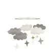 Baby Bello Filz-Mobile Fantasy Clouds Wolken Mobile in Rusty Grey - Holzspielzeug Profi