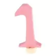 GRIMM´S Zahlenstecker 1 rosa - Holzspielzeug Profi