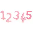 GRIMM´S Zahlenstecker 1 bis 5 in rosa - Holzspielzeug Profi