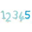 GRIMM´S Zahlenstecker 1 bis 5 in blau - Holzspielzeug Profi