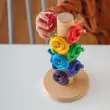 GRIMM´S Sortierhilfe Bauringe Regenbogen: kombiniert mit Bauringen - Holzspielzeug Profi