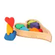 GRIMM´S Regenbogen-Herzen: stapeln, puzzeln, dekorieren - Holzspielzeug Profi