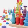 GRIMM´S Steckspiel Kleine Bauwalzen Regenbogen: kombiniert Regenbogen-Welt - Holzspielzeug Profi