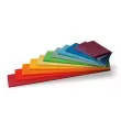GRIMM´S Bauplatten Regenbogen: aufgefächert aus 11 Teilen- Holzspielzeug Profi