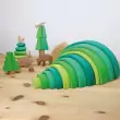 GRIMM´S Großer Regenbogen waldgrün - Holzspielzeug Profi