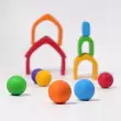 GRIMM´S Haus bunt: Spielidee, kombiniert mit Holzkugeln - Holzspielzeug Profi