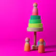 GRIMM´S Neonfreunde Pink Regenbogenbande  - Holzspielzeug Profi