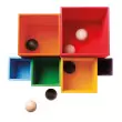 GRIMM´S Holzkugeln monochrom (6er Set): hier mit großem, buntem Kistensatz kombiniert  - Holzspielzeug Profi