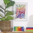 GRIMM´S Poster Kunstdruck Regenbogen Zahlenland - Holzspielzeug Profi
