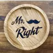 Holzpost® Untersetzer Bierdeckel "Mr. Right" - Holzspielzeug Profi