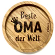 Holzpost® Untersetzer Bierdeckel "Bester OMA der Welt" - Holzspielzeug Profi