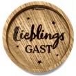 Holzpost® Untersetzer Bierdeckel "LieblingsGAST" - Holzspielzeug Profi