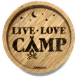 Holzpost® Untersetzer Bierdeckel "Live Love CAMP" - Holzspielzeug Profi