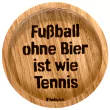 Holzpost® Untersetzer Bierdeckel "Fußball Bier Tennis" - Holzspielzeug Profi