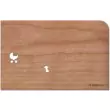 Holzpost Grußkarte "Baby Storch & Leine": Rückseite - Holzspielzeug Profi