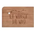 Holzpost Grußkarte "Ich wünsch Dir was!": Vorderseite - Holzspielzeug Profi