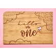 Holzpost Grußkarte "hello little one" (rosa)- Holzspielzeug Profi