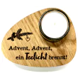 Holzpost® Teelicht Halterung "Advent, Advent" - Holzspielzeug Profi