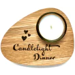 Holzpost® Teelicht Halterung "Candlelight Dinner" (ohne Teelicht) - Holzspielzeug Profi