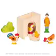 HOLZTIGER Kleiner Stall natur: dekoriert als Hühnerstall (Lieferung ohne Figuren) - Holzspielzeug Profi