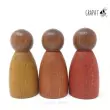Grapat 3 dunkle Nins® warme Farben - Holzspielzeug Profi