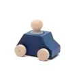 Lubulona Blaues Spielzeugauto mit grauer Holzfigur - Holzspielzeug Profi