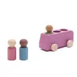 Lubulona Rosa Spielzeugbus mit Holzfiguren - Holzspielzeug Profi