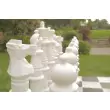Übergames Riesen Schachfiguren Gigant 120 cm: Detail weiße Figuren - Holzspielzeug Profi