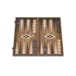 Übergames Backgammon aus Walnuss-Furnier: von oben - Holzspielzeug Profi
