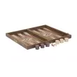 Übergames Backgammon aus Walnuss-Furnier: geöffnet - Holzspielzeug Profi