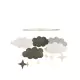 Baby Bello Filz-Mobile Fantasy Clouds Forest Green