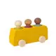 Lubulona Spielzeugbus gelb mit Holzfiguren