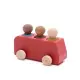 Lubulona Spielzeugbus rot mit Holzfiguren